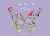 Bird & butterfly wildflower seed packets with A1 envelopes. Pollinator-friendly mix attracts bees, birds, and butterflies — a perfect giftable garden favor.