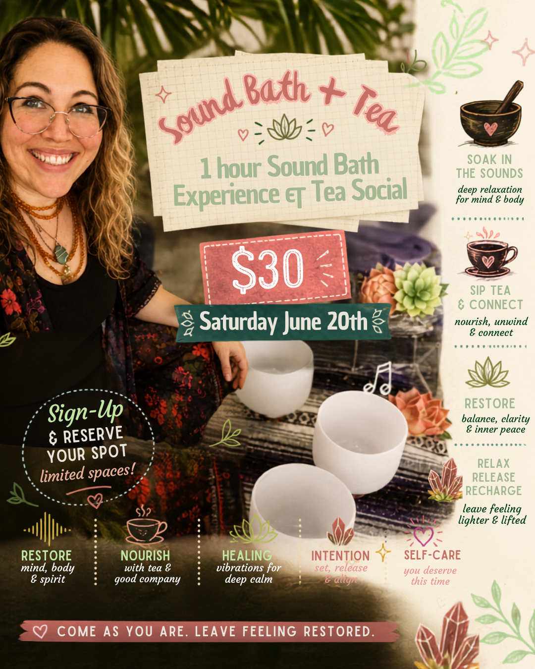 Sound Bath and Tea Social Experience at Relic