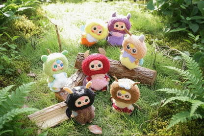 Baby Three Three-Year-Old Elf Blind Box plush featuring a mystery fairy-tale elf with soft fabric, pastel details, and collectible fantasy charm.
