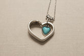 Handcrafted heart pendant made from vintage silverware. A unique, eco-friendly symbol of love—artisan-made in the USA and perfect for gifting or everyday wear.