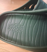 Unsent Studios Monstera Mule in Size 7. Designer botanical footwear featuring cloud-soft comfort, sculptural style, and Monstera-inspired design.