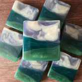 Valley Storm Soap—juniper, cranberry, pine &amp; cedarwood. A fresh, wintry handcrafted bar with extra glycerin for hydrating, detergent-free cleansing.