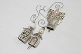 Vintage silverware angel bell with soft chime—handcrafted ornament symbolizing “an angel gets its wings,” perfect for gifts, décor, and meaningful keepsakes.