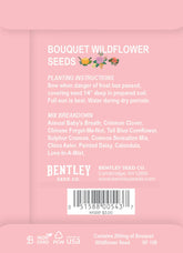 All You Need Is Love bouquet wildflower seed packets. Romantic cut-flower mix with colorful blooms — perfect for weddings, favors, and summer gardens.