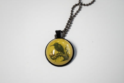 Handcrafted nature scene necklaces with real botanicals in iridescent and clear resin. Unique, wearable landscapes on chain or satin cord.