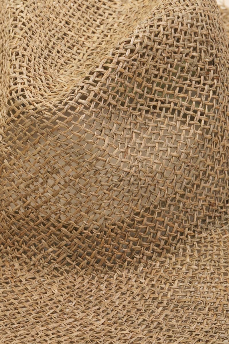 Fringe Edge Straw Braided Sun Hat