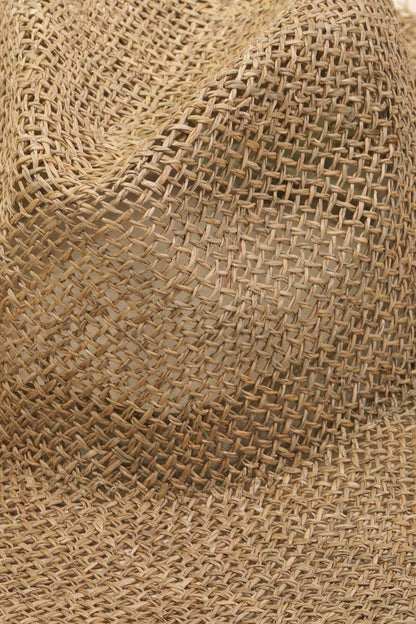 Fringe Edge Straw Braided Sun Hat