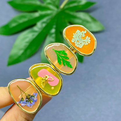Floral Meadow Pressed Flower Hair Clip
