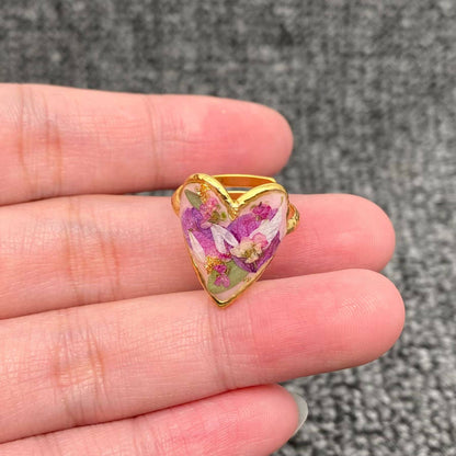 Radiance Floral 18K Gold Plated Adjustable Rings