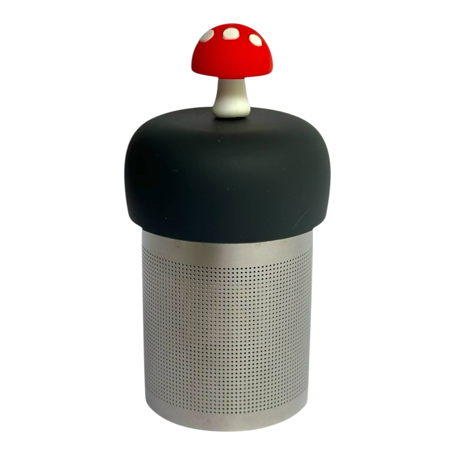 Float2infuse Tea Infuser - Mushroom | Floating Tea Steeper | Grey Base | Red