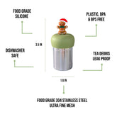 Brew loose-leaf tea with woodland charm using our Gingerbread Man Tea Steeper. Reusable, portable, and dishwasher-safe for cozy hot or iced tea anytime.