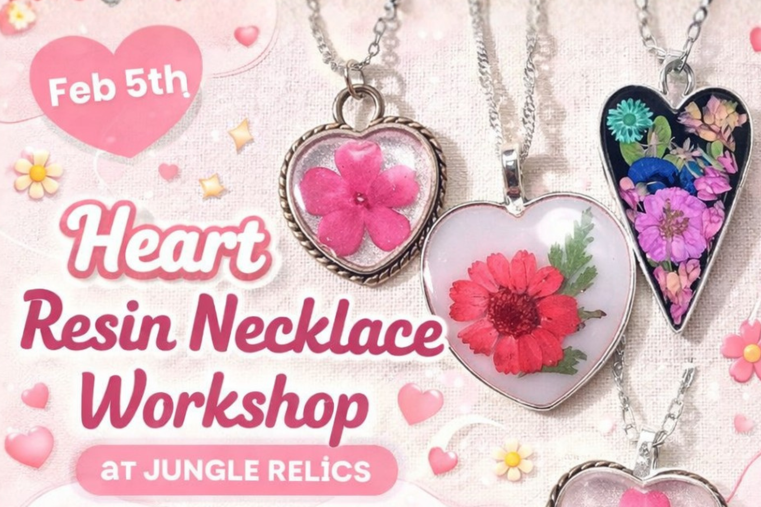 Heart Resin Necklace Workshop