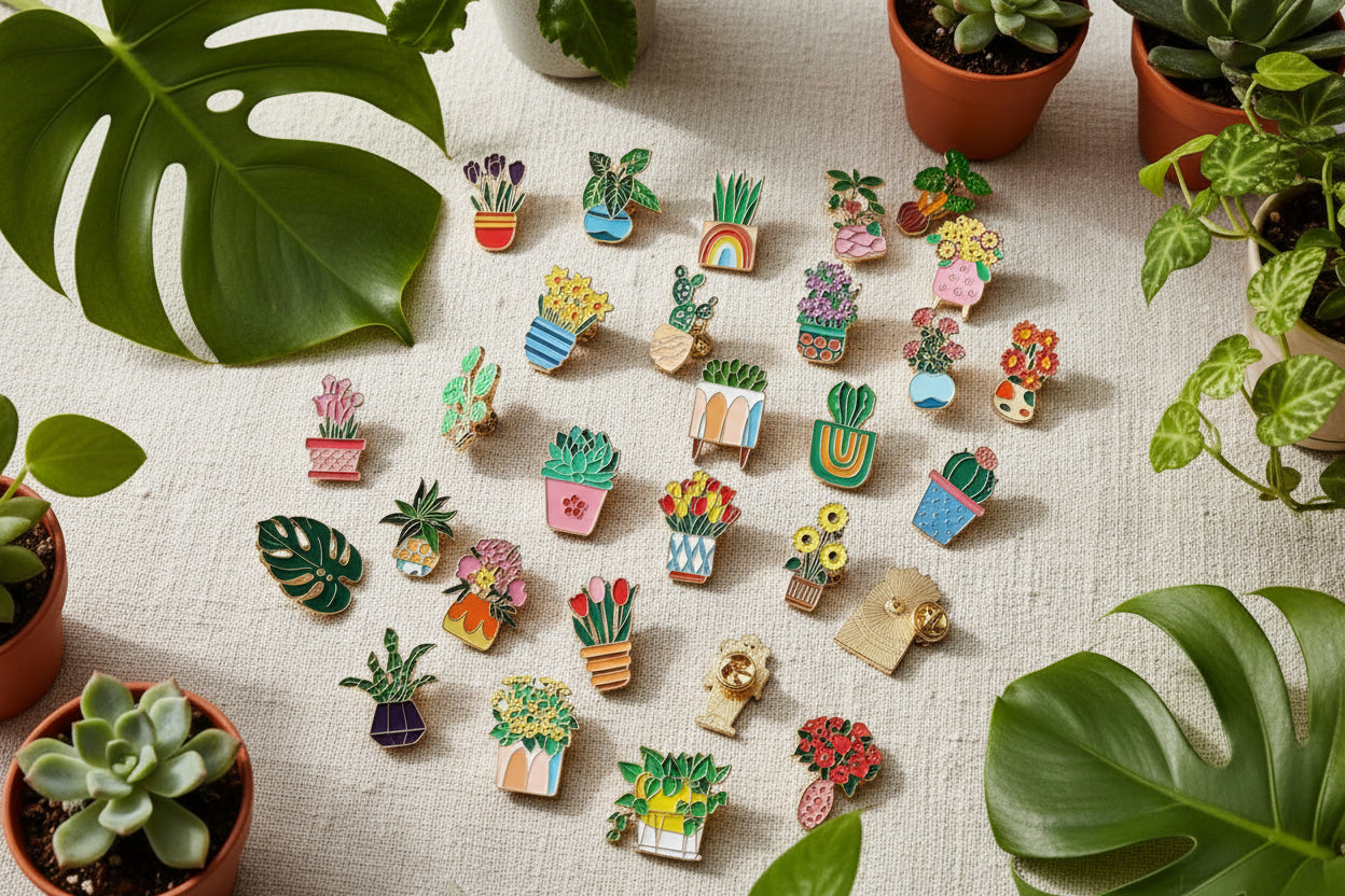 Plant Enamel Pins