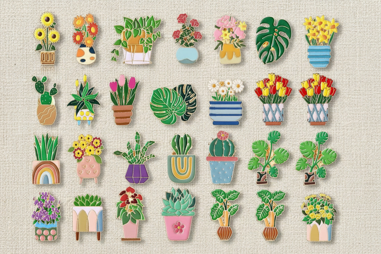Plant Enamel Pins